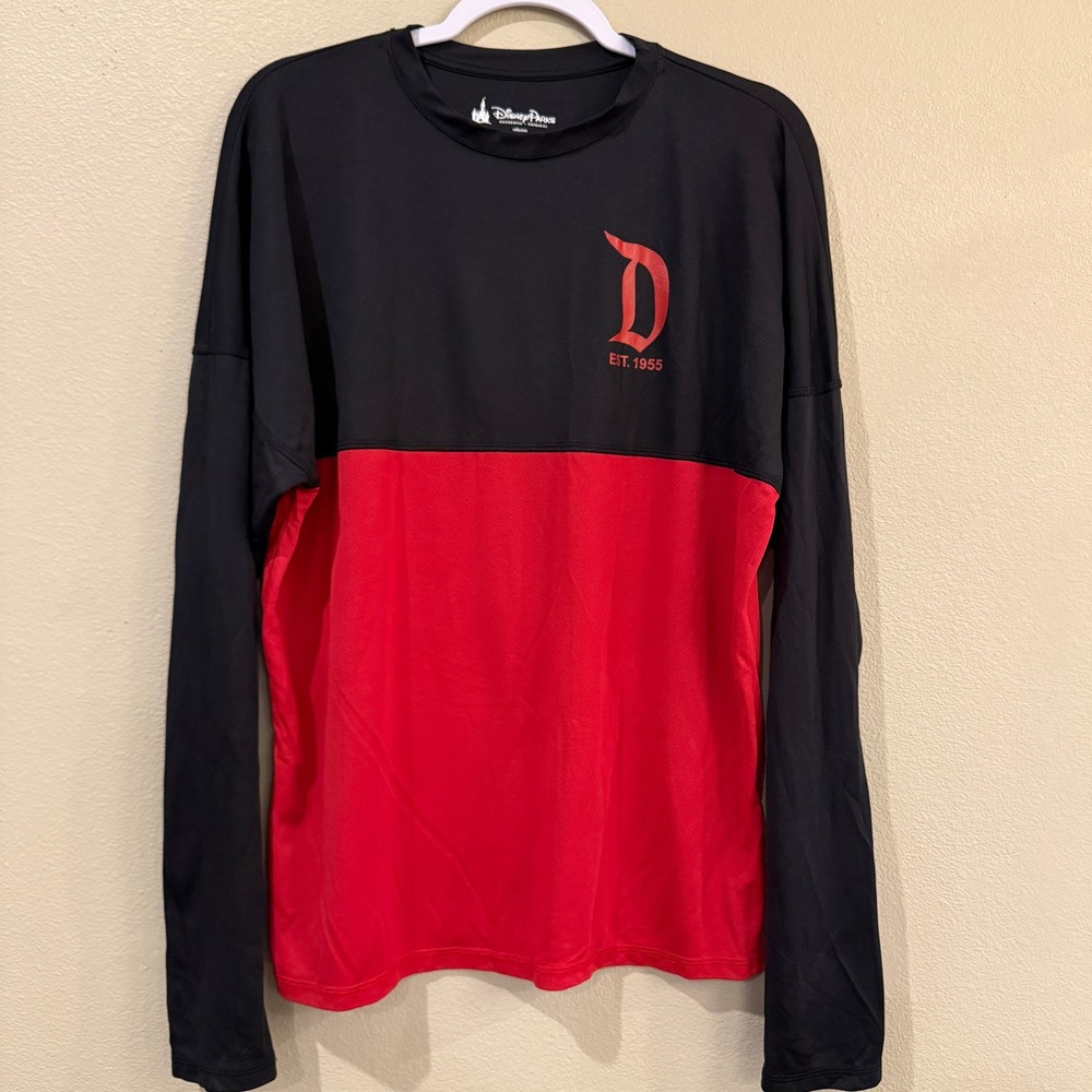 Disney Spirit‎ Jersey Mens XL Black Red Disneyland Resort Est 1955 Activewear